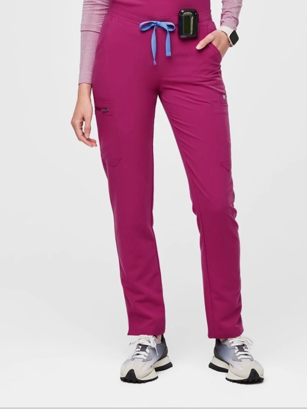 Figs Women’s Yola Skinny Scrub Pants in Raspberry Sorbet XXS-Petite